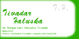 tivadar haluska business card